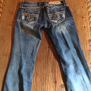 Boot cut buckle jeans women